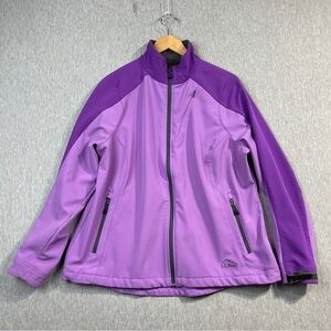 LL Bean Fleece Jacket Women’s Two Tone Purple Pathfinder Lined